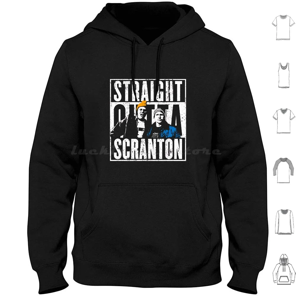 Straight Outta Scranton-Lazy Scranton Hoodie Cotton Long Sleeve The Office Beets Dunder Mifflin Dwight Dwight Schrute