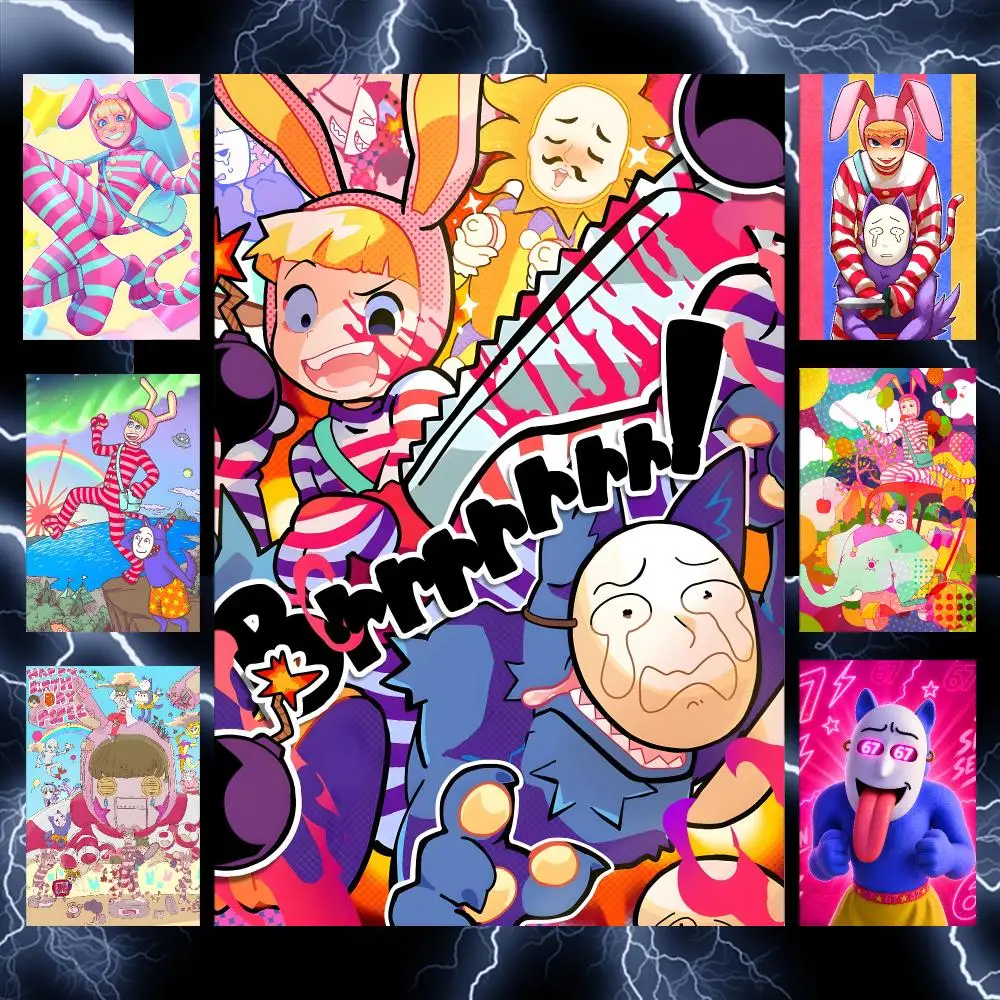 Anime Comedy P-Popee Performer Poster Self-Adhesive Wall Art Poster HD Waterproof PP Bedroom Cafe Gym Home Decor Gift
