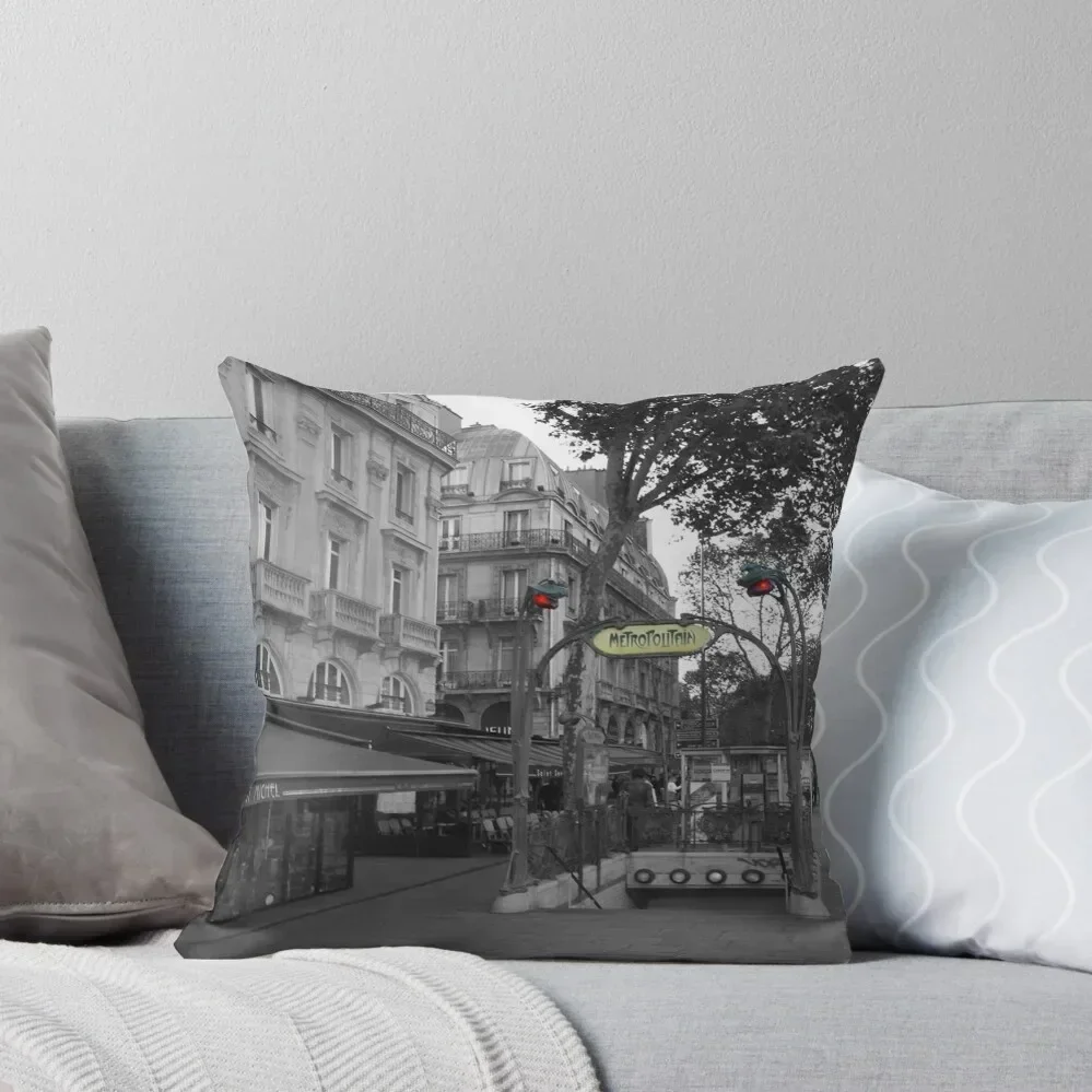 

The Paris Metro Throw Pillow sleeping pillows Sofa Cover pillowcases for sofa cushions pillow