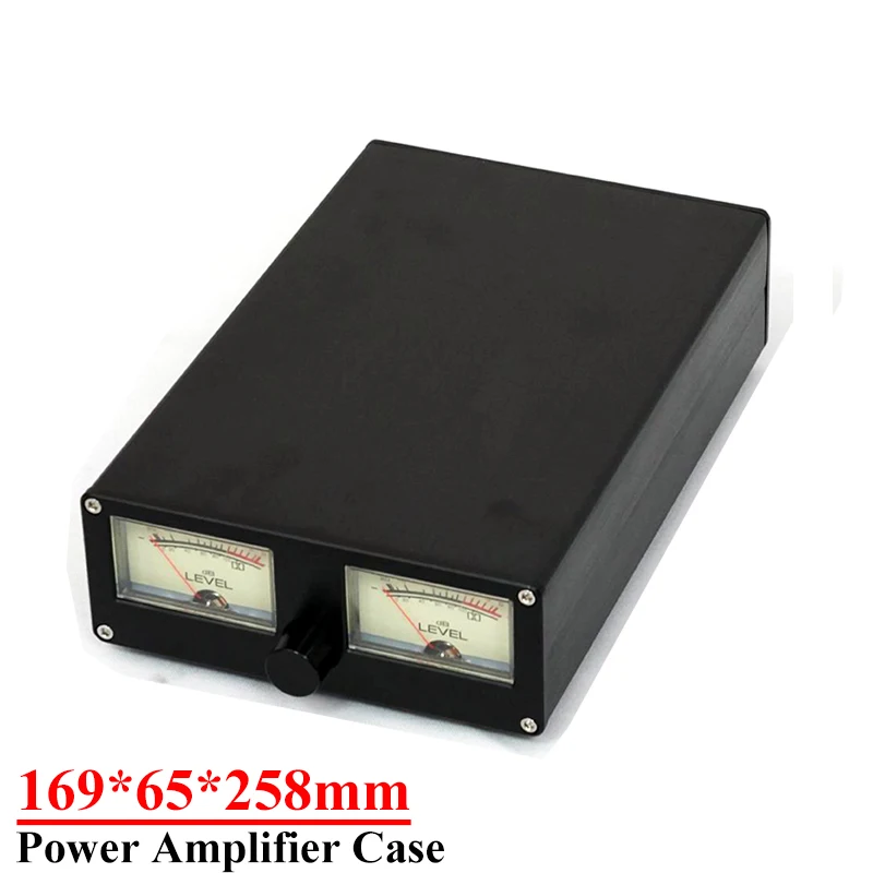 169*65*258mm wszystkie aluminiowe obudowa wzmacniacza mocy Case Vu miernik wzmacniacza HIFI podwozie Diy akcesoria Audio Amp