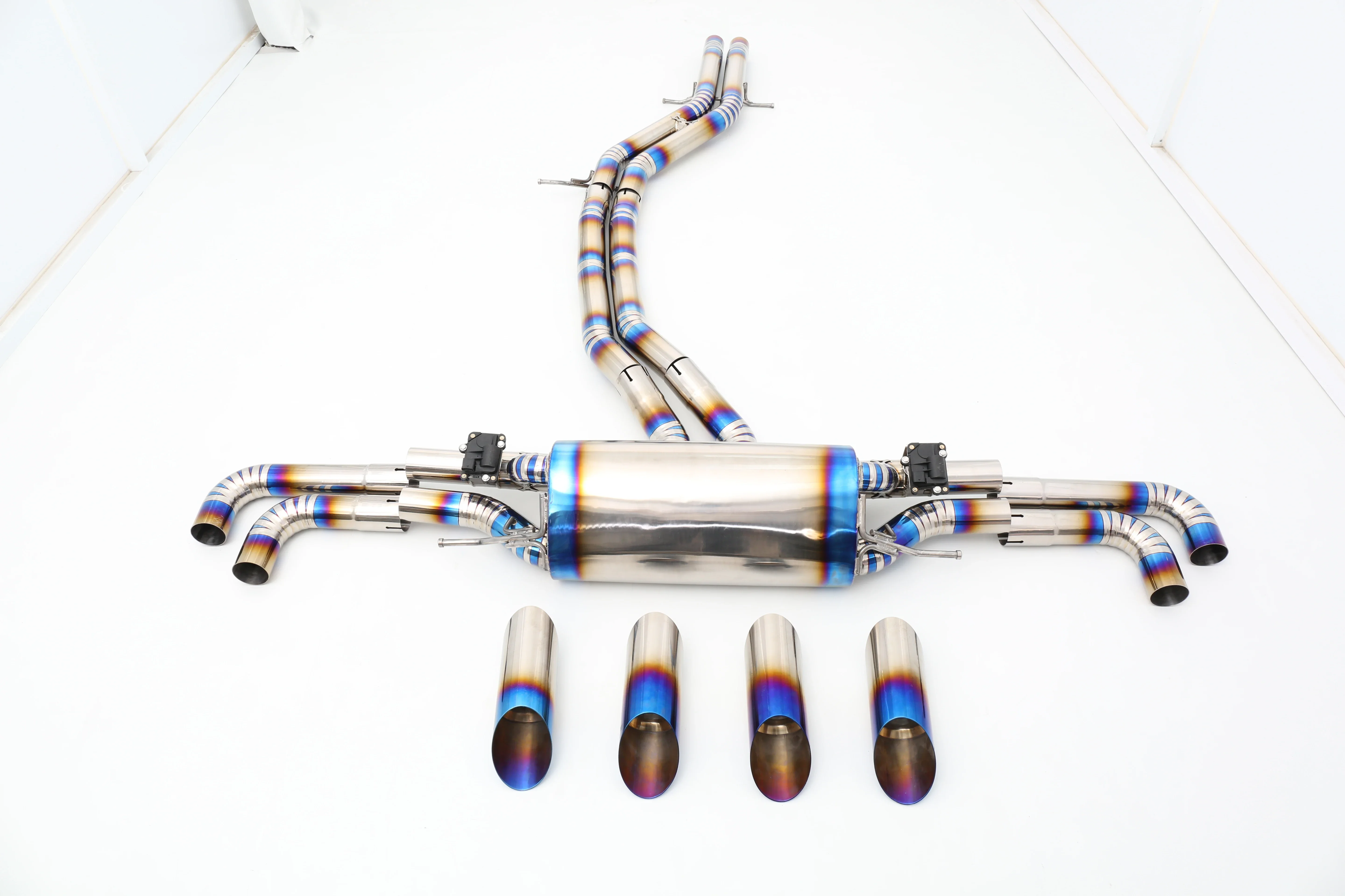 Custom 304 Stainless Steel/Titanium Valved Exhaust System Designed Specifically for 4.0T V8 Exhaust Pipes