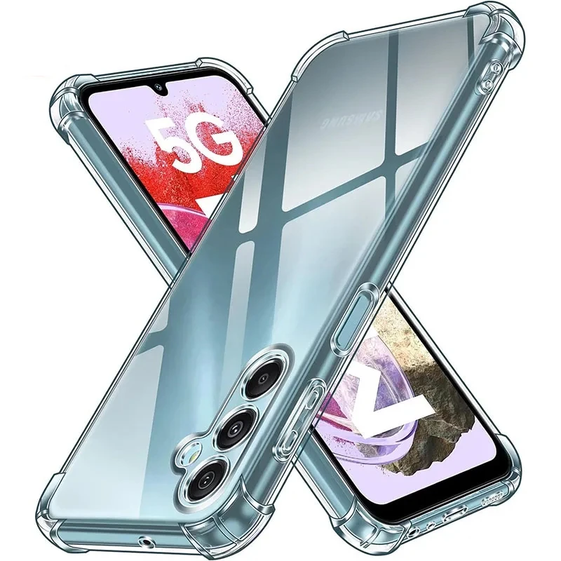Stoßfeste, klare, weiche Hülle für Samsung Galaxy S9 S10 e lite S25 S24 S23 S21 FE S22 Plus Note 10 20 Ultra transparente Rückseite