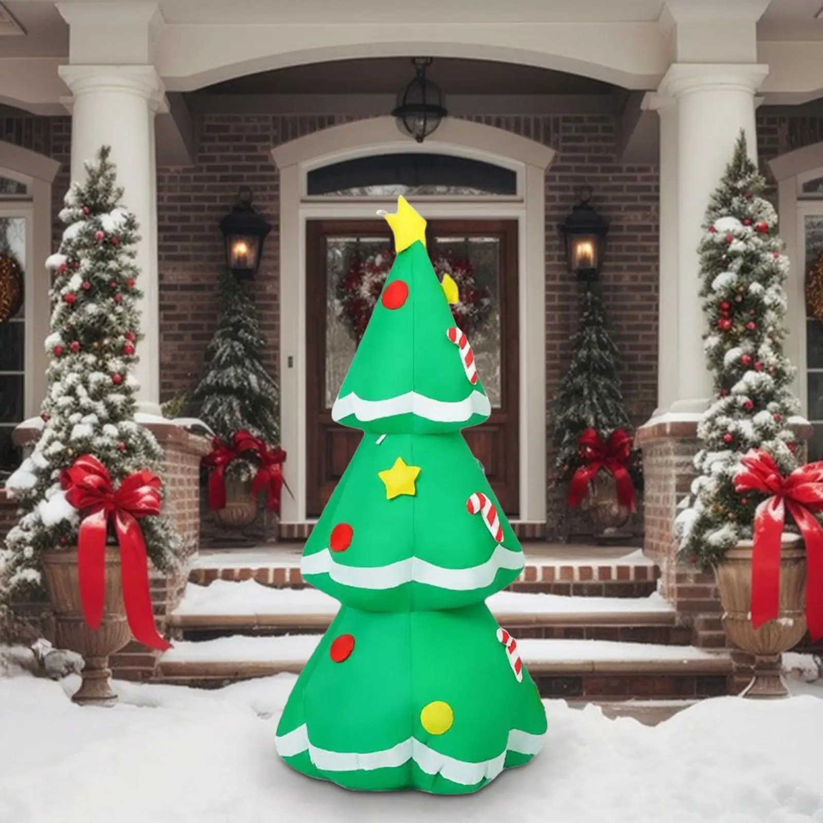 Inflatable Christmas Tree EU Plug Unique Portable Outdoor Decoration Xmas Inflatable Tree for Festival Yard Wedding Patio Winter