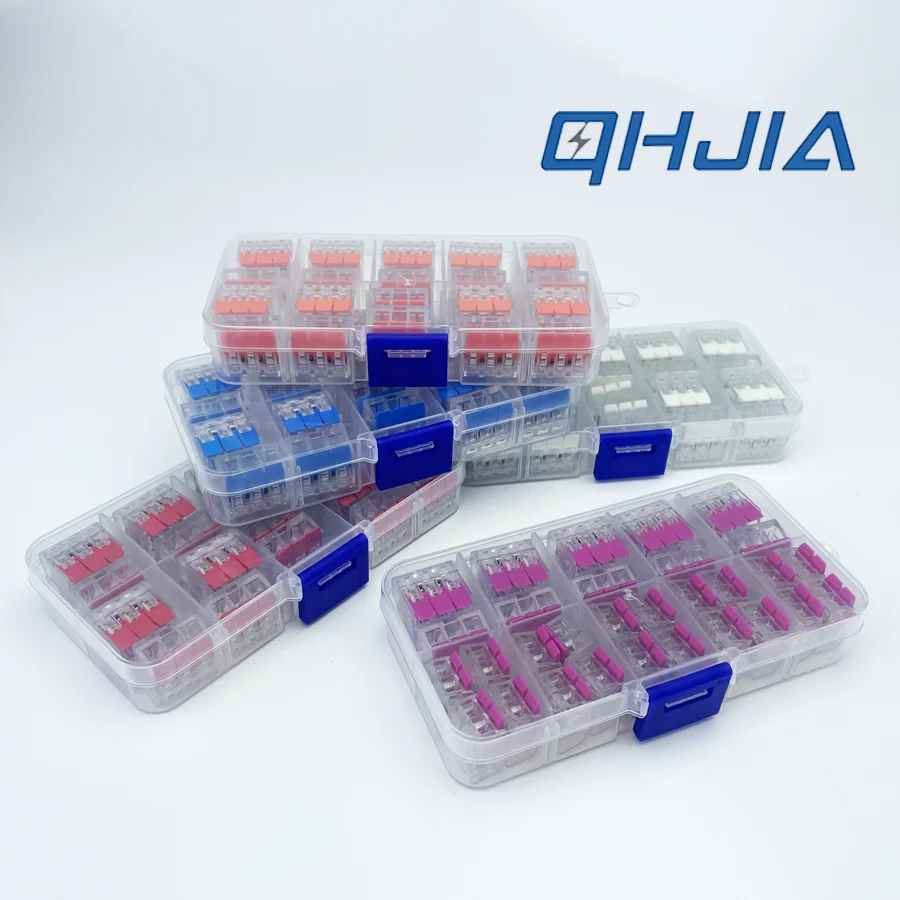 1 BOX Push-in Mini Wire Connectors Screwless Quick Electrical Cable Terminal Block Fast Install Wiring Connector for Home use