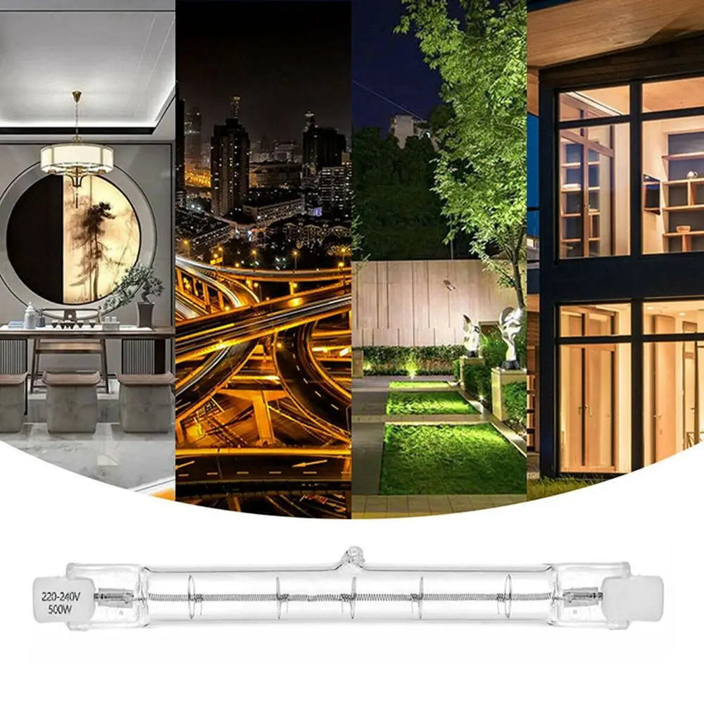 Head Linear Home Decor For Ceiling Lights Indoor Lighting High Brightness Floodlight Halogen Lamp Sun Light Tube Tungsten Lamp