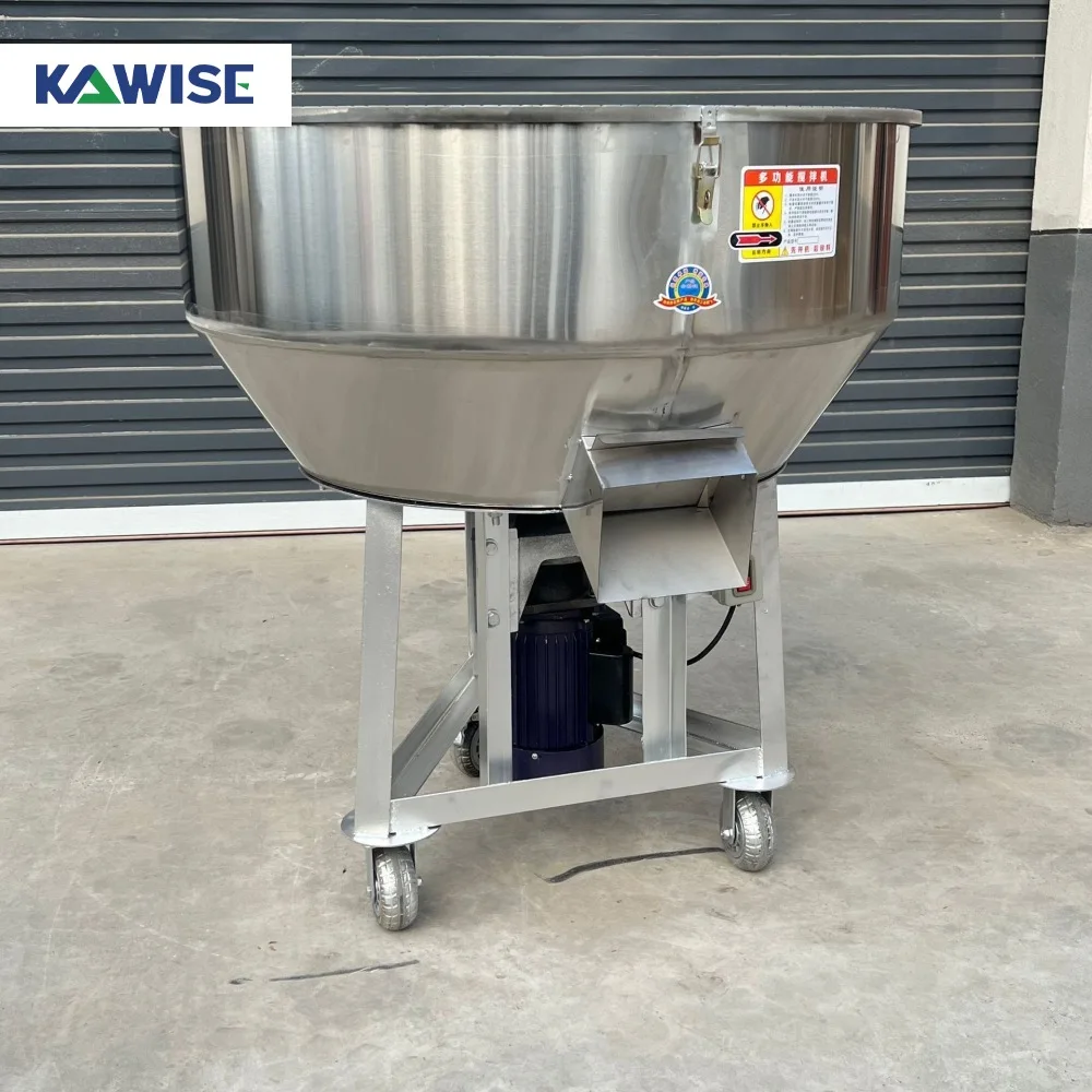AIROW Flat Bottom Stainless Steel Feed Mixer Machine With Electric Motor or Diesel Engine for Farm and Home Feed