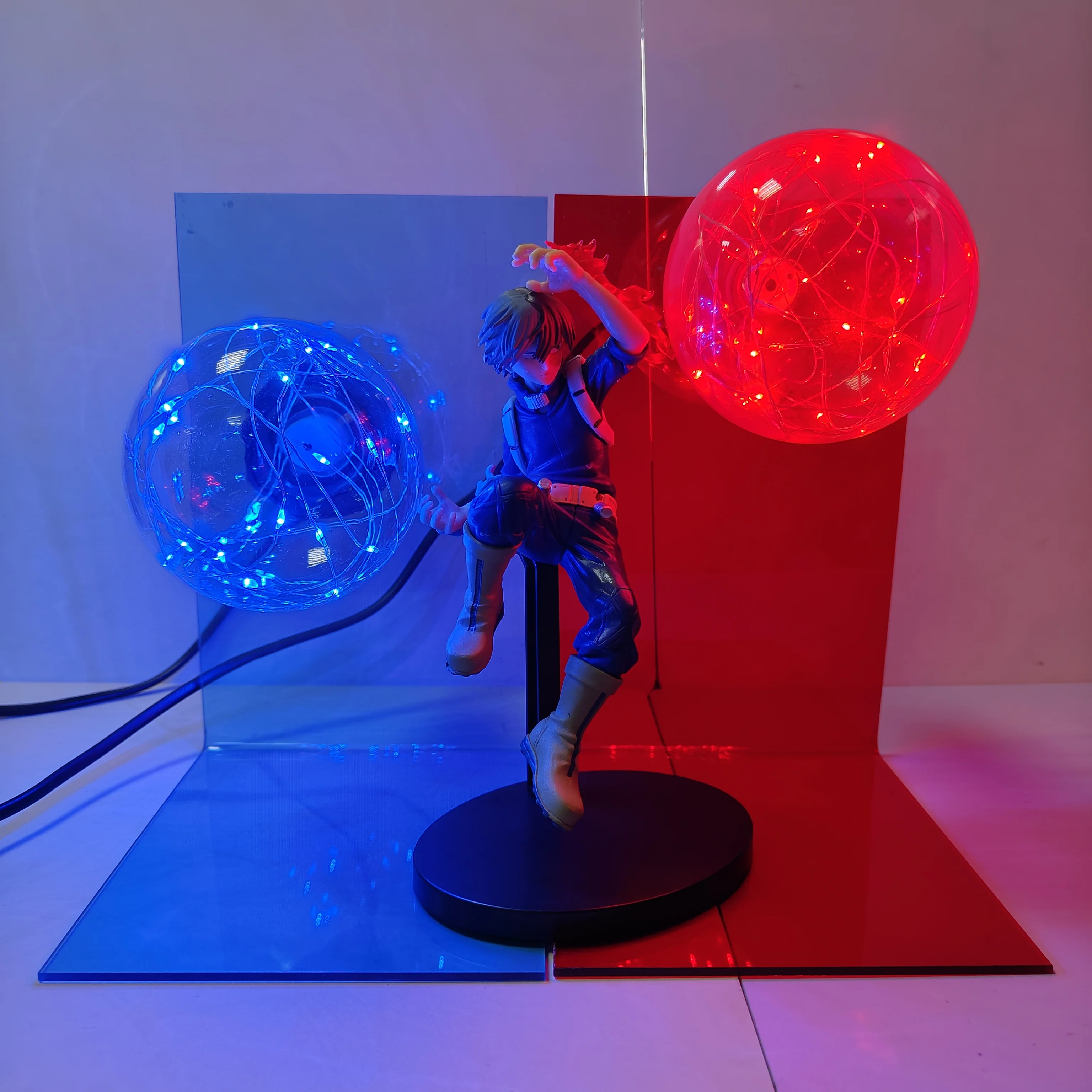 My Hero Academia Anime Todoroki Shoto Lamp Led Action Figures Model Figurine Figure & Base & Lamp DIY Decoration view 5