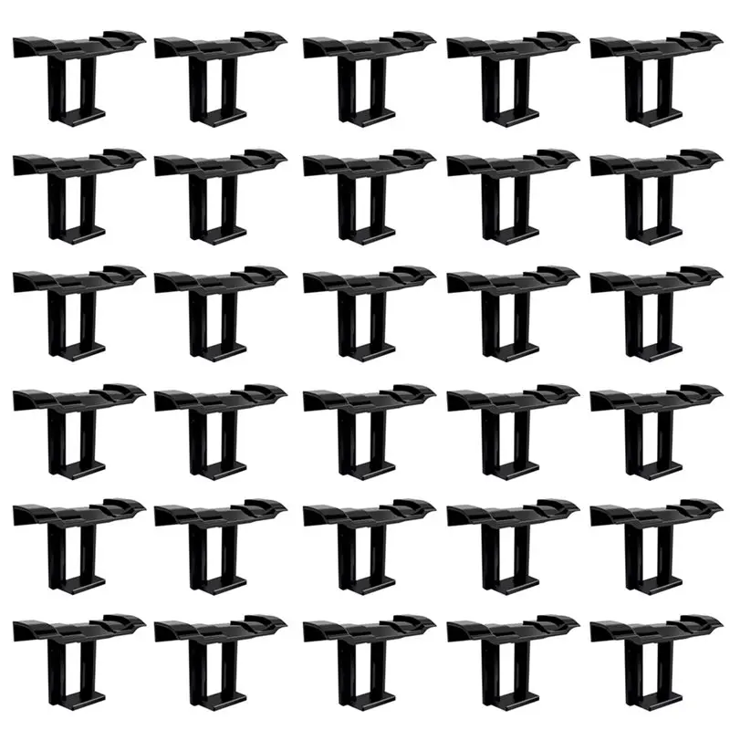 ABLJ 90PCS Photovoltaic Panel Drainage Buckle PV Plate Solar Panel Water Drain Clip For Solar Panel Draining 33Mm Black