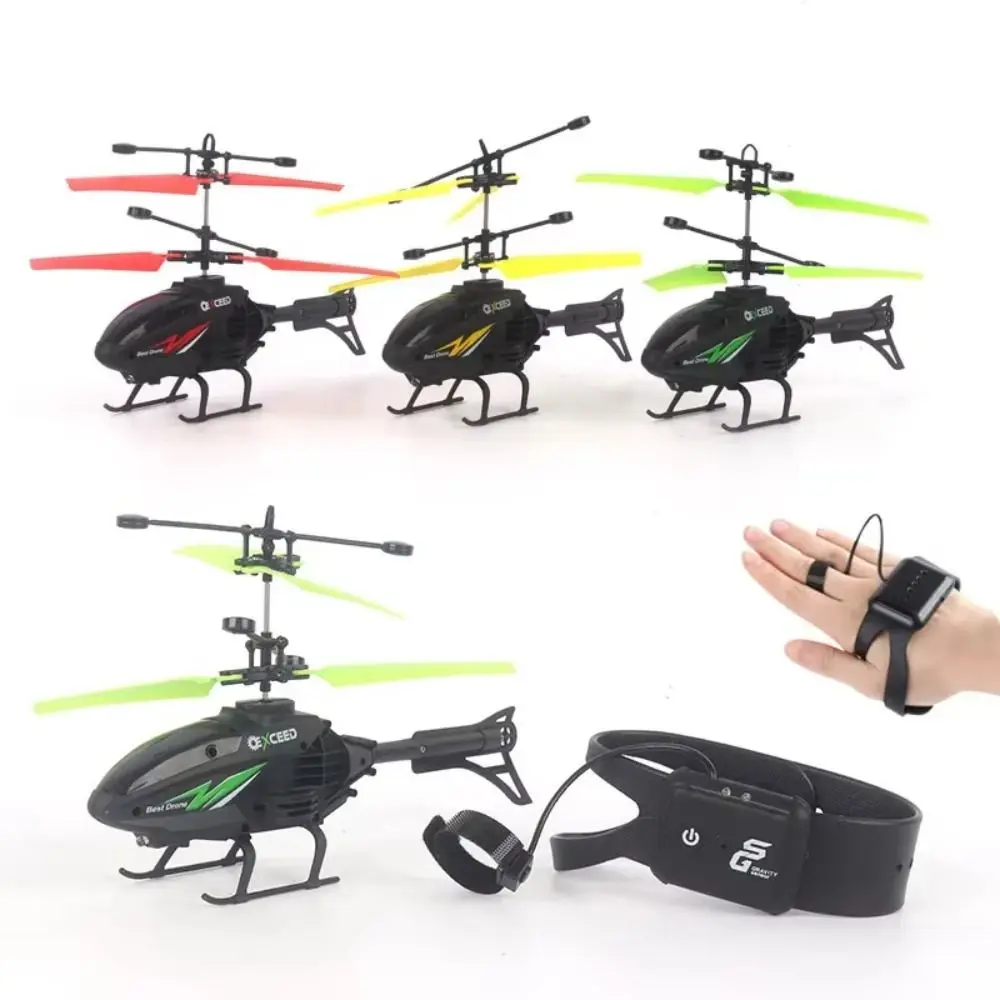 Watch Wrist Remote Control Aircraft Flying Helicopter Hand Controlled Induction Helicopter Impact Resistant Rechargeable