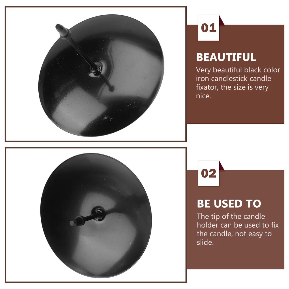 12pcs Iron Holders Large Diameter Wax Catching Decorative Fixator For Advent Wreath Household Stand Decor