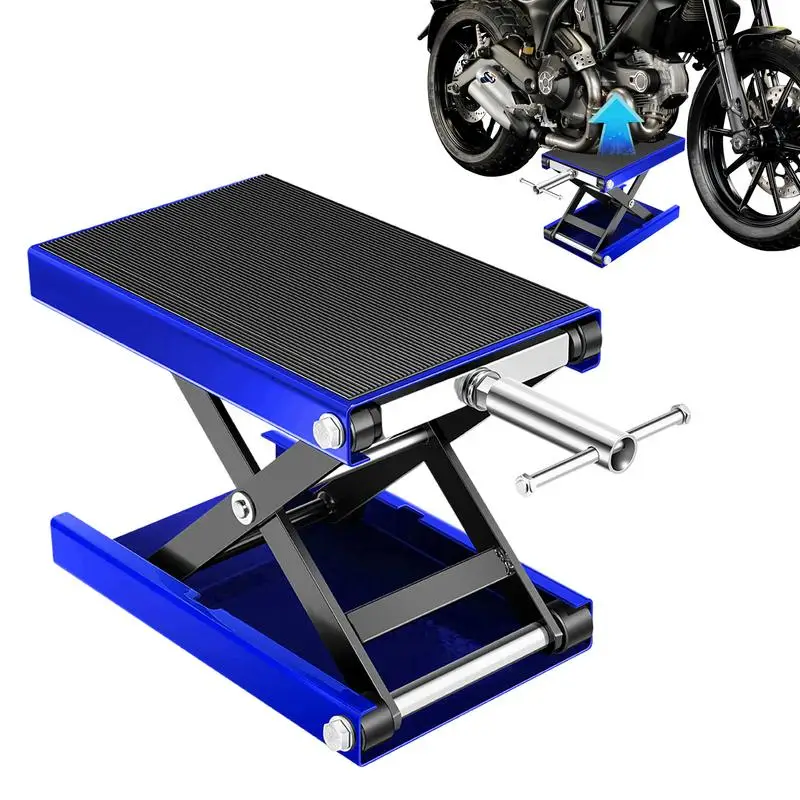 

Motorcycle Lift Table 1100 Lbs Dirt Bike Stand Hoist Lift Stand Center Jack Steel Atv Wide Deck Scissor Lift Jack Table Foot