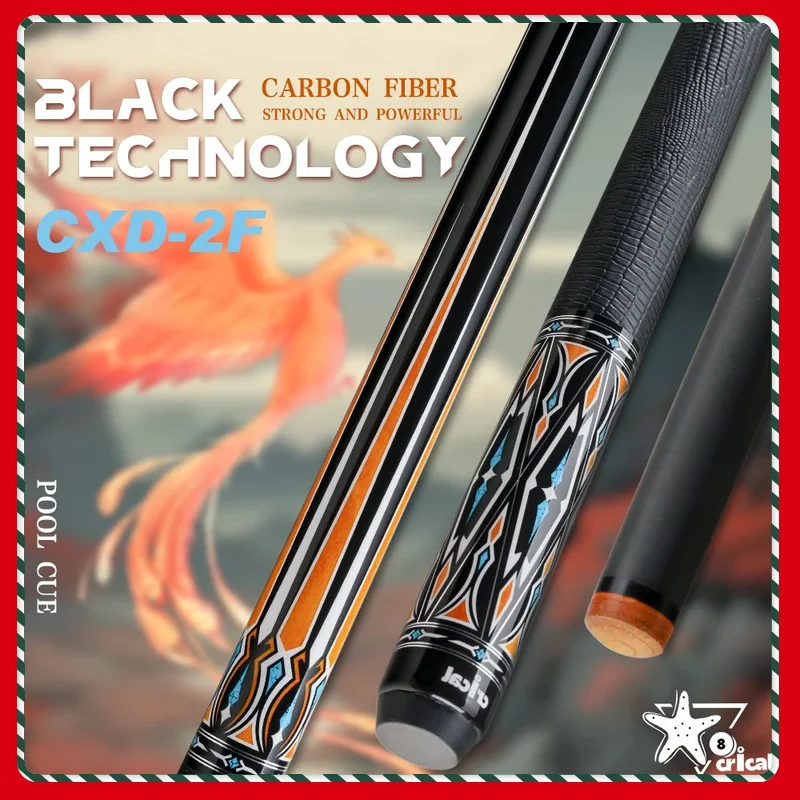 

CRICAL carbon fiber cue leather grip 12.5mm Tip Billiard Cue Stick 3/8*8 pin Joint low deflection pool cue Stick