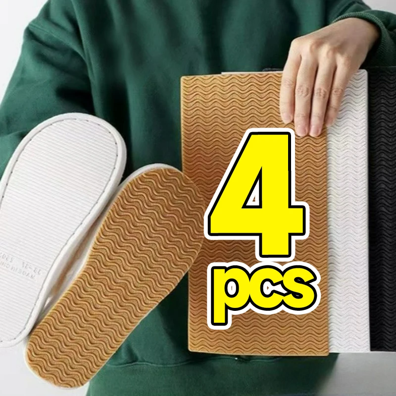 1/4Pcs Self-Adhesive Shoes Non-Slip Stickers Wear-Resistant Wave-shape High Heels Forefoot Sole Protector Rubber Repair Pads