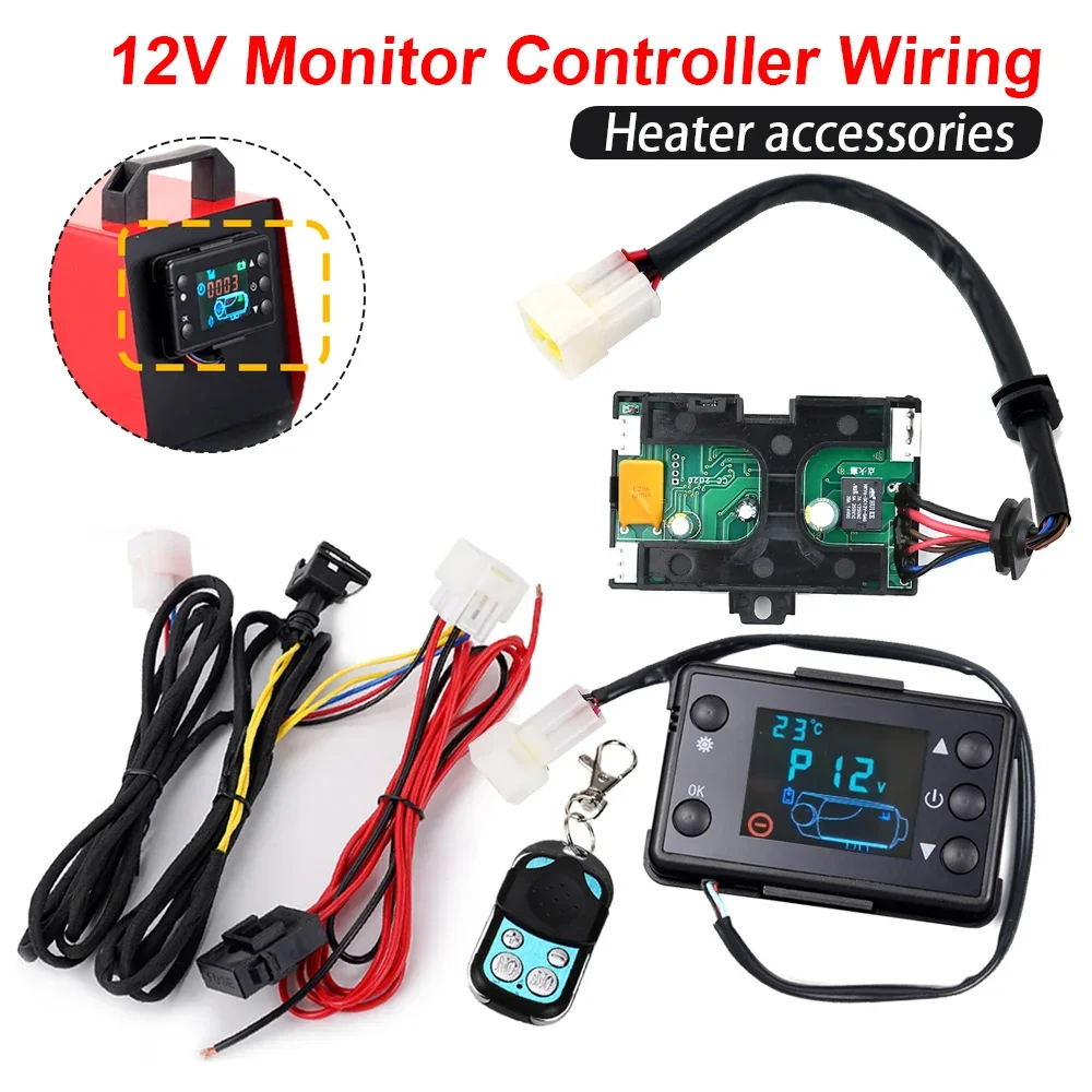 12V 5KW Air Diesel Parking Heater LCD Monitor Switch Remote Control Board Parking Heater For Car Truck Van Boat