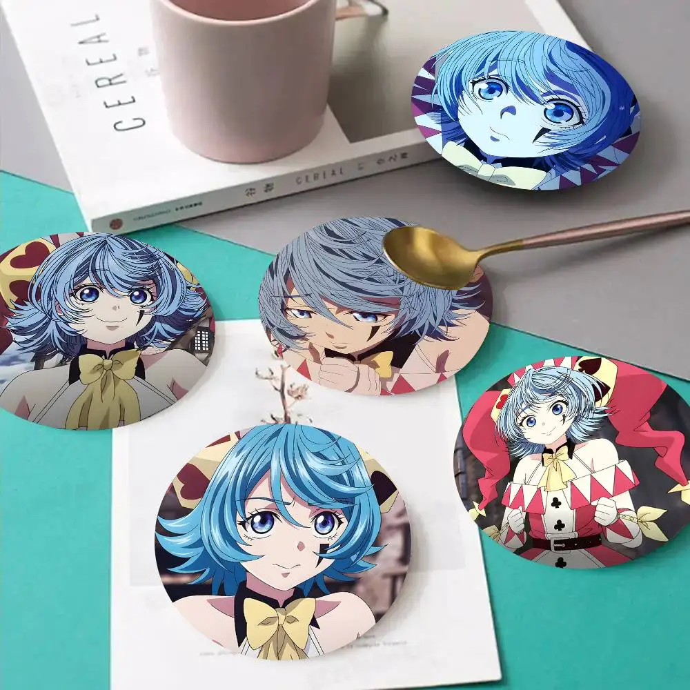 1pc Ruche Luvis Anime Characters Wooden Coaster Colour Printing Cup Mat Home Desk Decoration Gifts