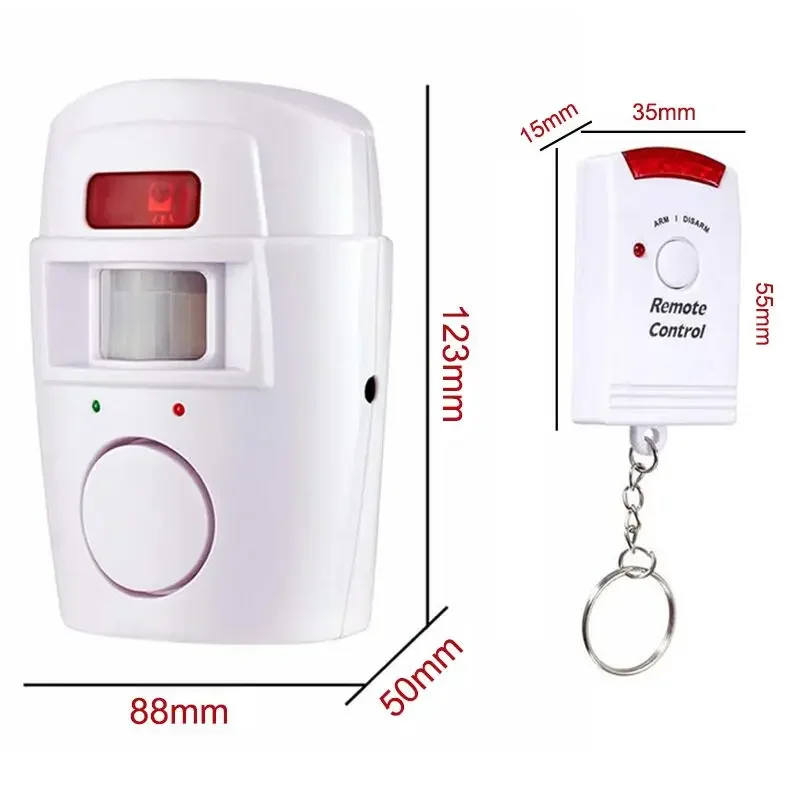 Domácí záruka systém soupravy IR tepelné záření hnutí senzor alarm detektor 105db alarm monitor bezdrátový alarm system+2 daleký regulátor