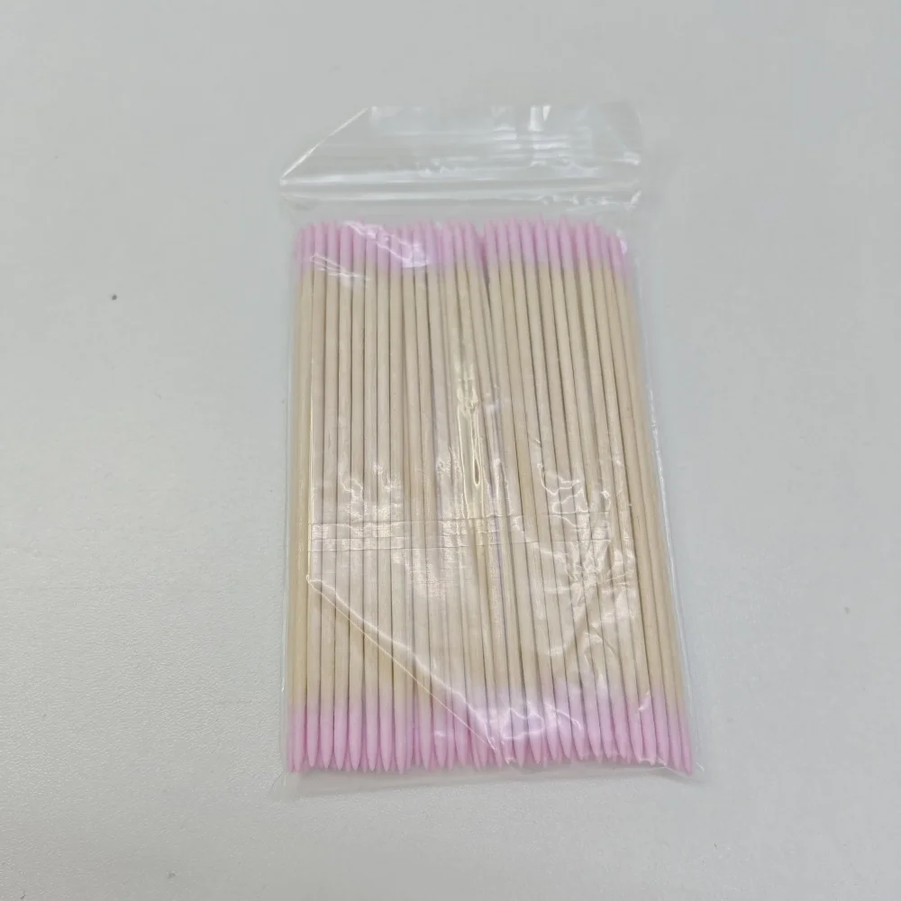 100/300/500 Stück Einweg-Ultrakleine Baumwoll-Wattestäbchen Fusselfreie MicroWood Make-up-Pinsel Wimpern-Tattoo-Reinigung, Tattoo-Zubehör