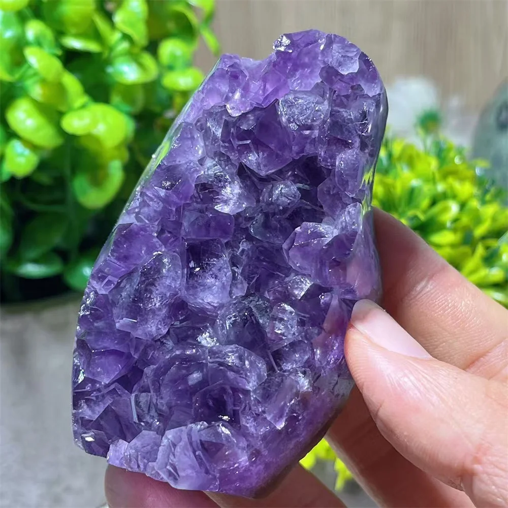 Amethyst Cluster Natural Crystal Free Form Stone Home Decorat Quartz Specimen Healing Meditation