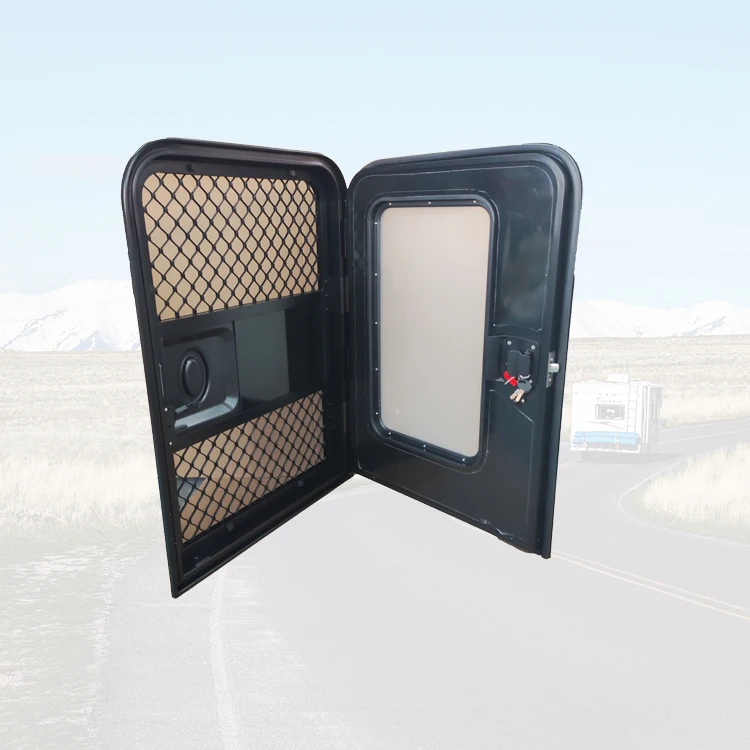 

Rv Camper Exterior Entrance Door 700*1200 Mm Teardrop Trailer Door Custom Caravan Windows For Tradesman Trailer