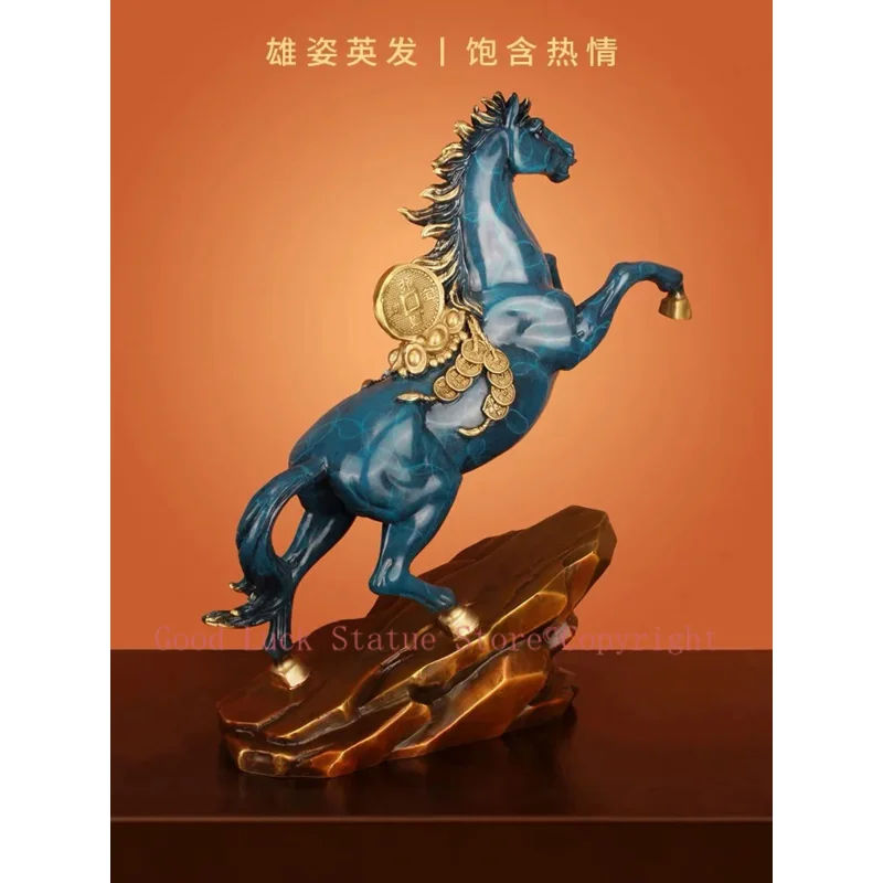 50% OFF 2025 Good Omens Home Shop Company copper MA SHANG YOU QIAN money GOOD LUCK thriving business Success FENG SHUI Horse