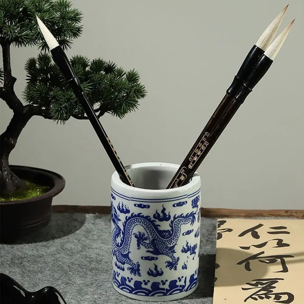 Oil Watercolor Chinese Calligraphy Brush Wolf Hair Wood Scriptures Writing Brush Oil Painting Art Paint Brush Student