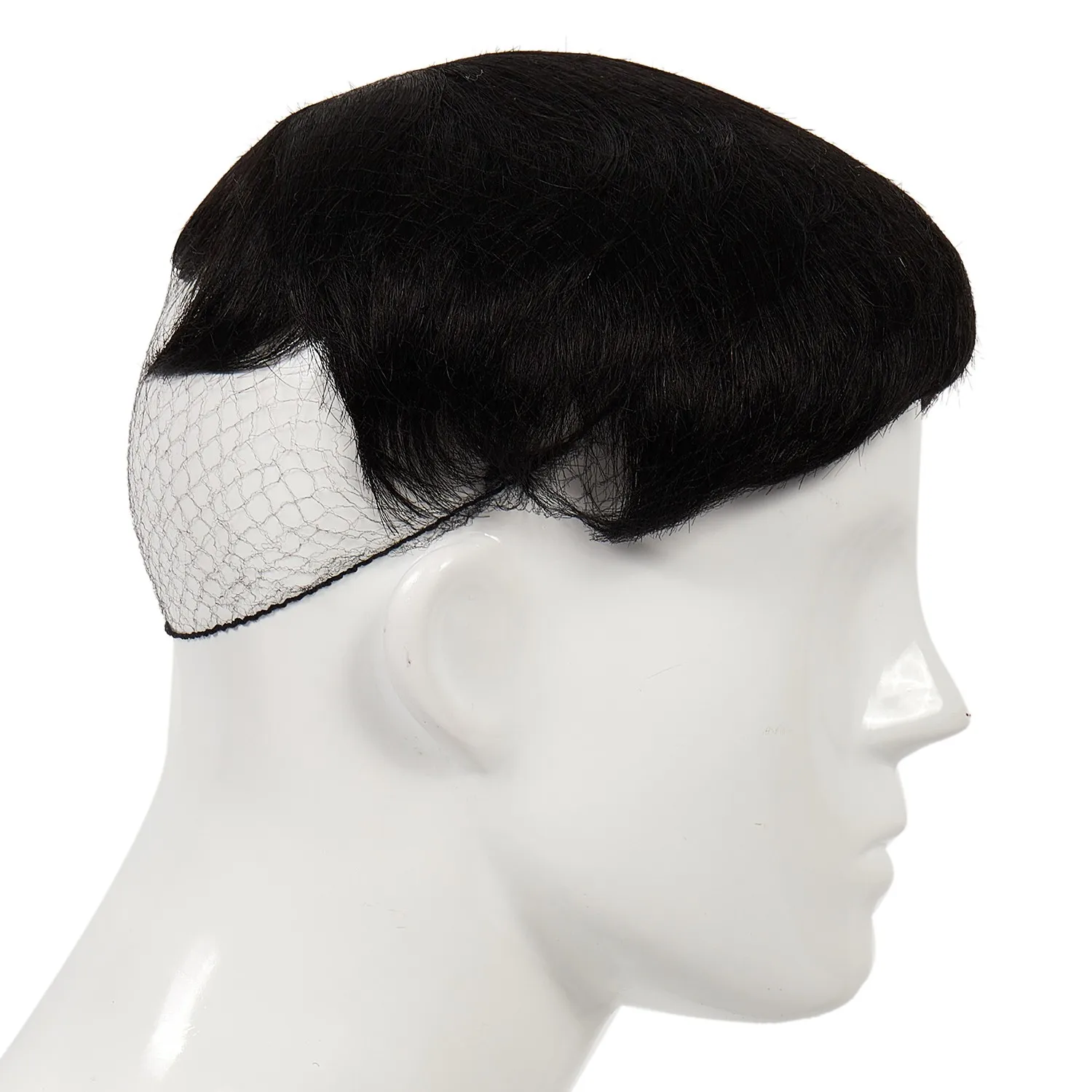 

A01V-Men's Handmade Wigs Natural Invisible Replacement Hairpiece Men's Overhead Replacement Block