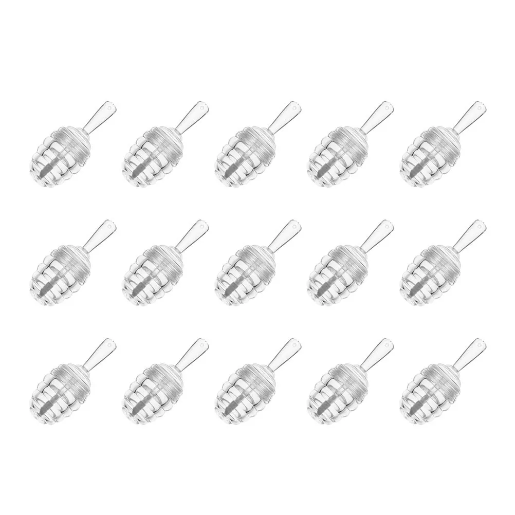 Tube de brillant à lèvres en forme de Pot de miel, bouteille de baume à lèvres transparente, récipient en plastique réutilisable, conteneur cadeau DIY 15 pièces
