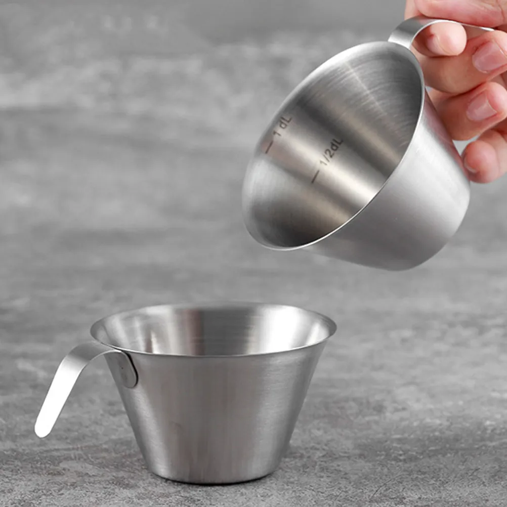 

Чашка для экстракции кофе из нержавеющей стали, мерная чашка для эспрессо со шкалой, многофункциональный держатель для молока для латте-арта, для домашнего использования
