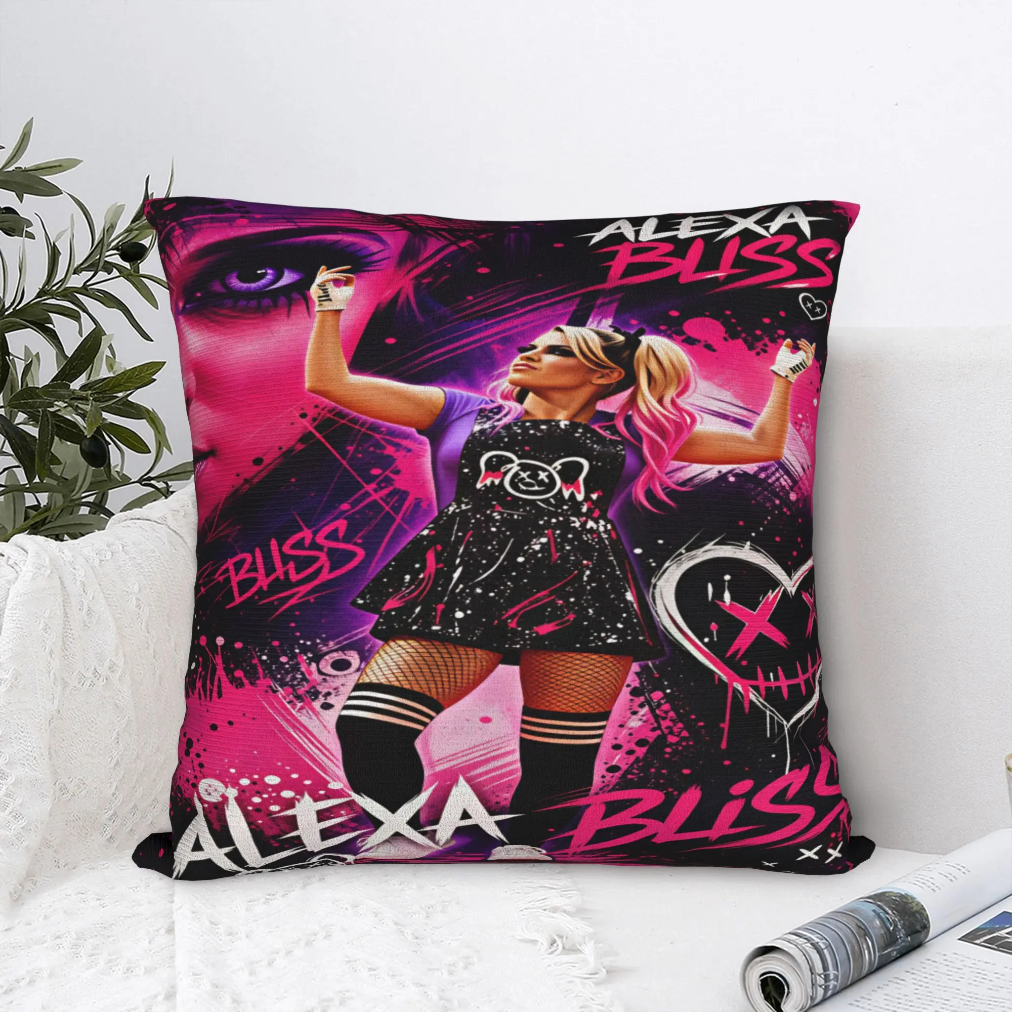 Taie d'oreiller A-Alexa Bliss, housse d'oreiller confortable, taies d'oreiller fantaisie pour canapé, chambre à coucher, décoration de la maison