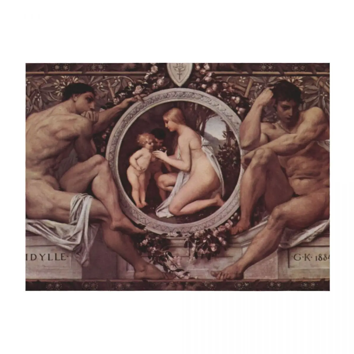 

Gustav Klimt: Idylle, Vienna Museum, Austria Throw Blanket Single Thermals For Travel For Baby For Decorative Sofa Blankets