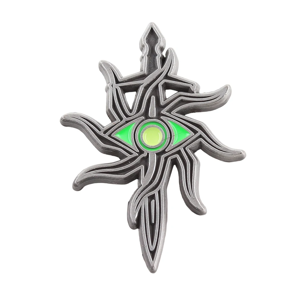 Dragon Age Inquisition Inspired Enamel Brooch Rpg Gaming Sword Eye Symbol Merch Lapel Pin Cozy Gamer Gift Fans Gift Badge Access