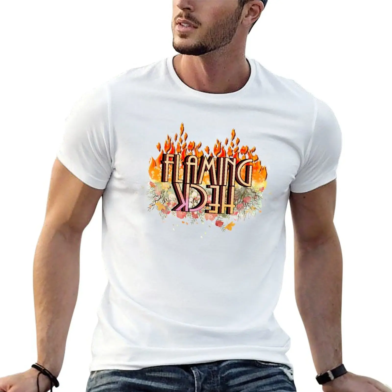 Flaming Heck T-Shirt man t shirt cotton t shirt for man 100 percent cotton cotton t shirts high quality T-shirt