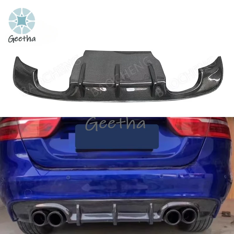 

Carbon Fiber Rear Bumper Diffuser for Jaguar XE Prestige Sedan 2015 - 2017 Body Kit Car Parts Automatic Accessories