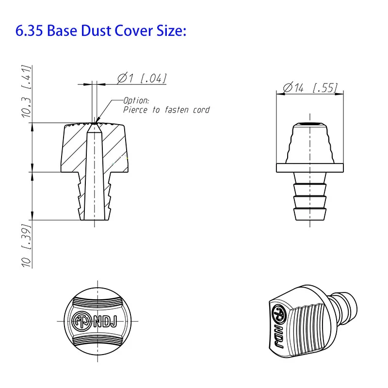 6.35mm/6.5mm Jack Socket Dust Cap Waterproof Soft Cover for Microphone/Speaker/Mixer Original Imported TRS Audio Protector
