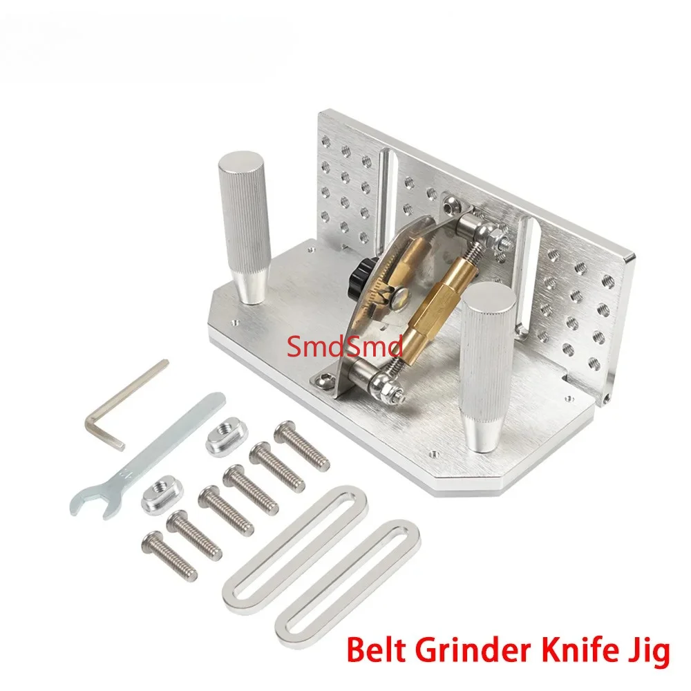 Belt Grinder Knife Jig,Belt Knife Sharpener Jig with Dual Press Plates for Belt Sander Machine Knife Making Angle Grind Guide