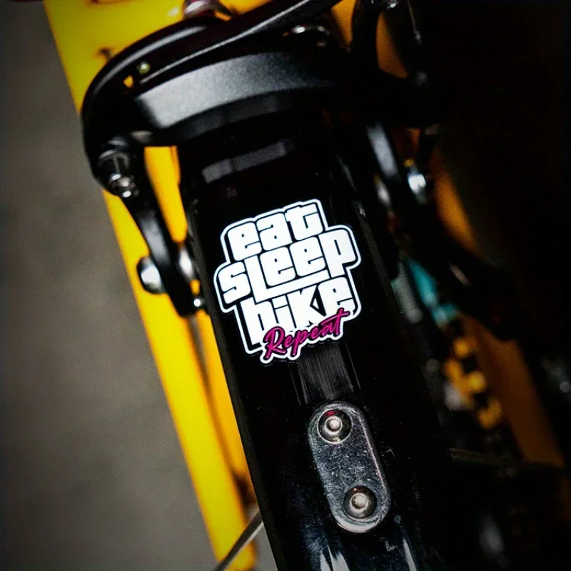 1PC 食べる睡眠乗りリピート自転車ステッカー防水マウンテンバイクヘッドチューブフォークパーソナライズされた装飾ロードバイクビニールデカール