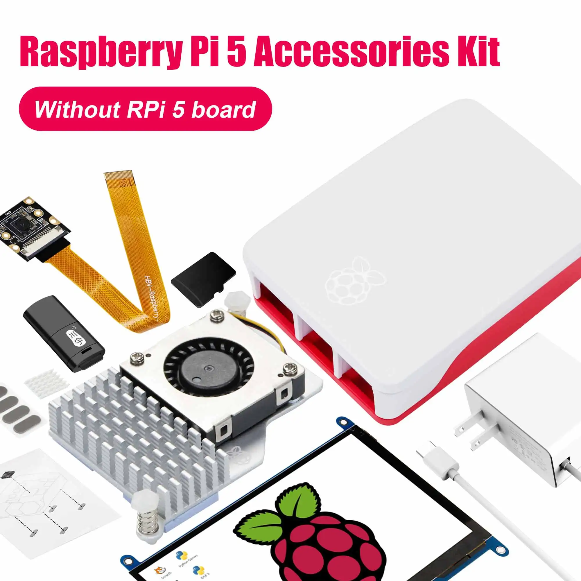 

Официальная макетная плата Raspberry Pi 5, аксессуары, новый дизайн RPI5, без официальной оригинальной модели Pi5, ОЗУ 4 ГБ/8 ГБ