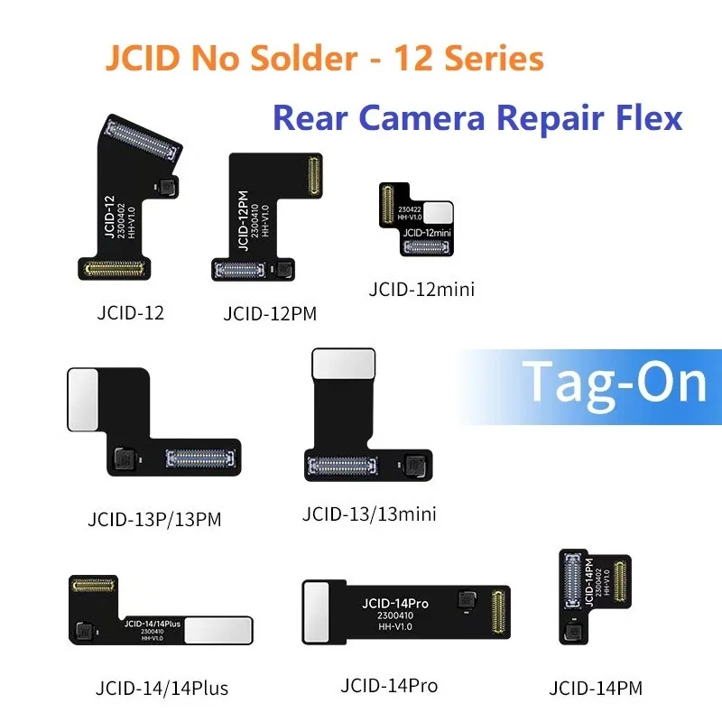 JC Tag On No Soldering Camera FPC Flex Cable Non-Removal Repair For iPhone 12 13 14 Plus Pro Max Mini Solve POP-UP Problem Tool