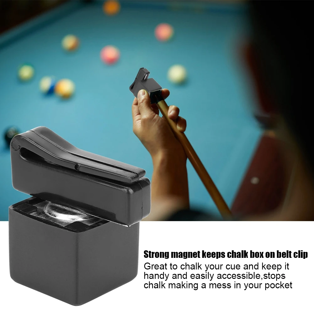 Chalk Holder Magnetic Pool Chalk Holder Portable Pool Billiards Cue Chalk Holder Clip Snooker Accessories Tool Pool Chalk Holder