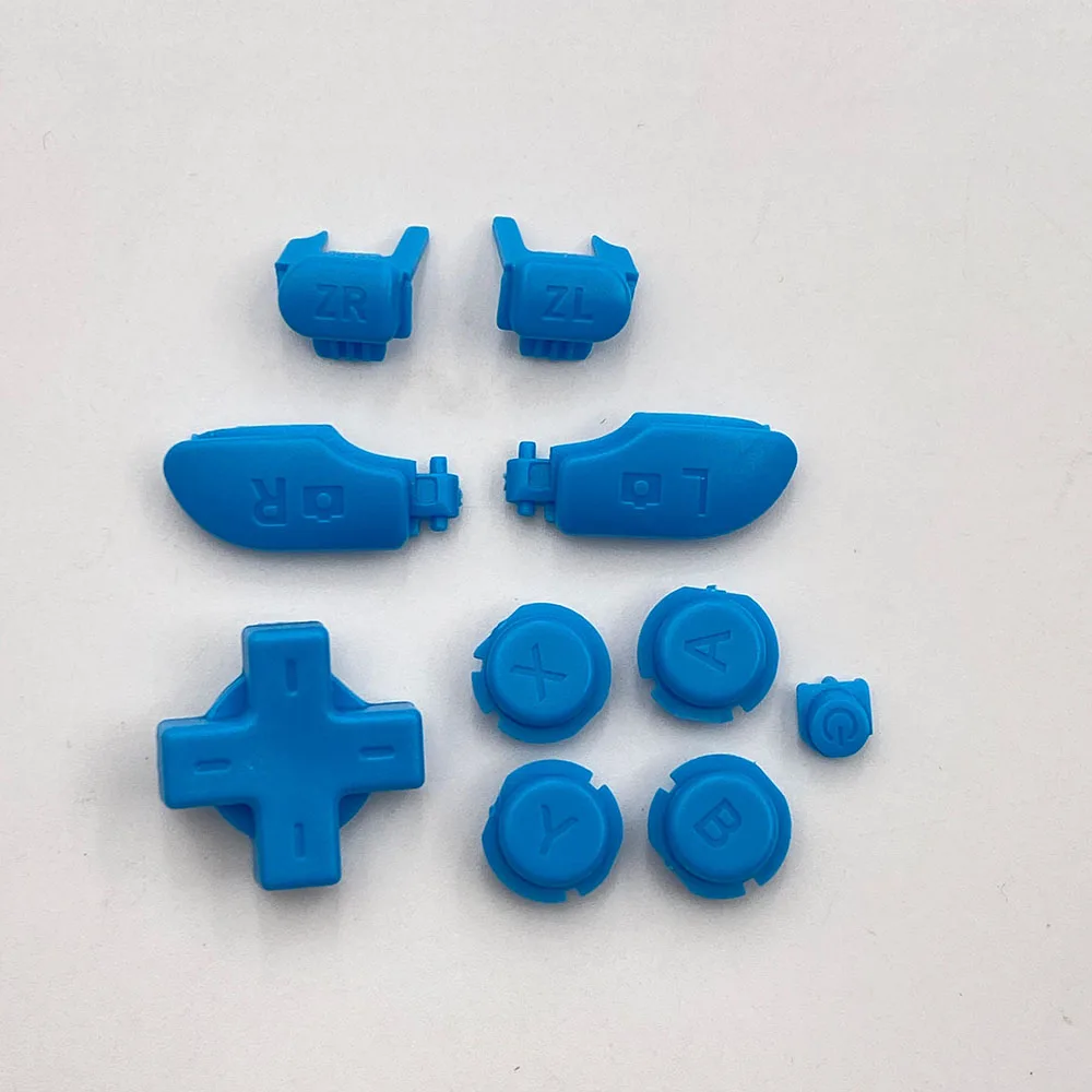 الأزرق R Z L Z المشغلات ل نينتندو جديد 2DS XL الأزرق أزرار استبدال الطاقة الرئيسية ABXY D وسادة أزرار