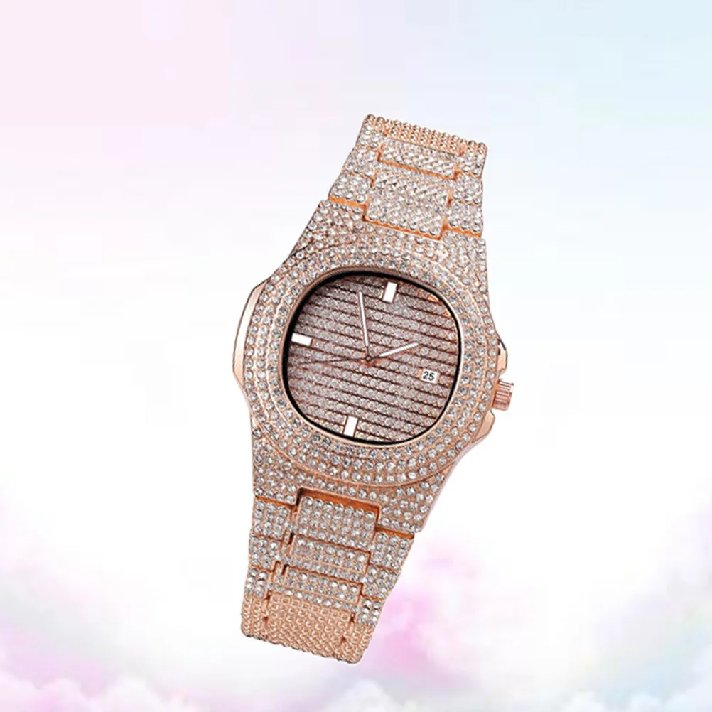 

For Men Rose Gold Quartz Wrist Wristwatch Rhinestone Rhinestone Watch Bracelet Watch Fashion Durable Gift
