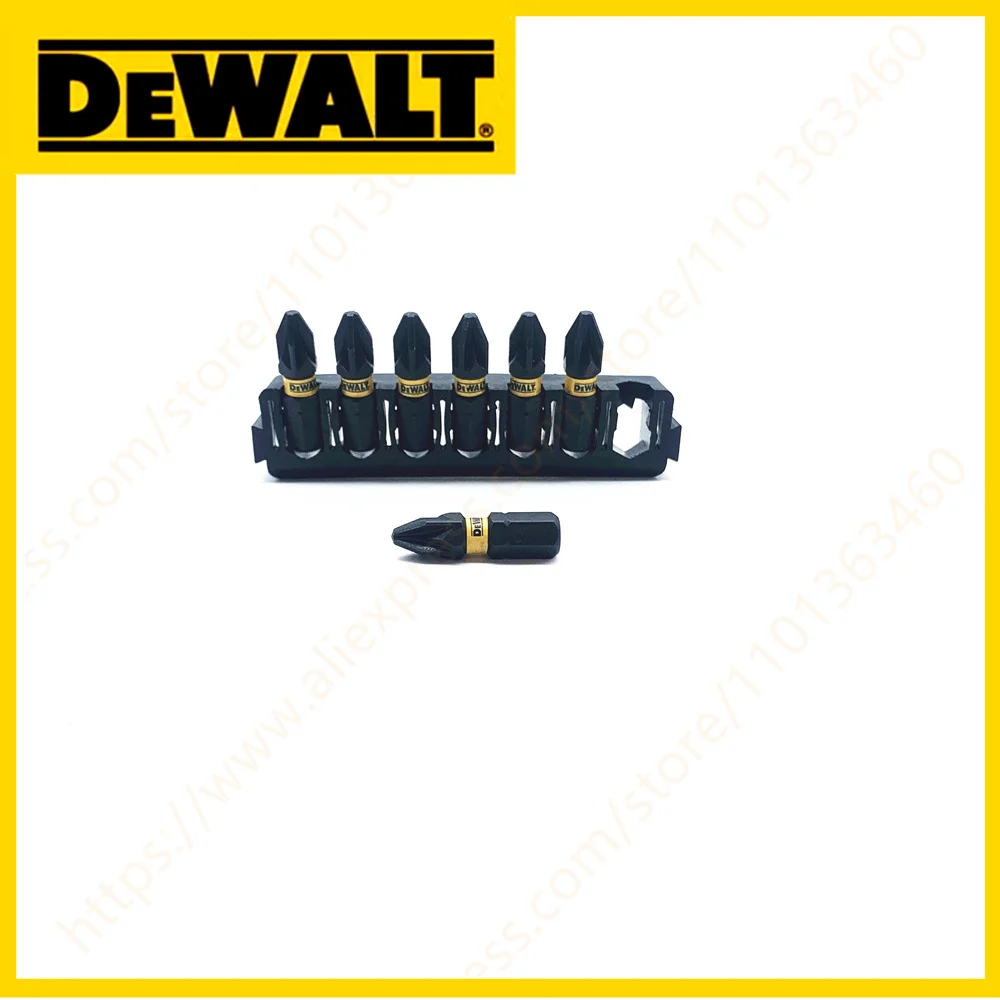DEWALT 25MM PZ2 7 pezzi punte per trapano a percussione Set di testine per cacciavite in metallo duro in acciaio ad alta velocità