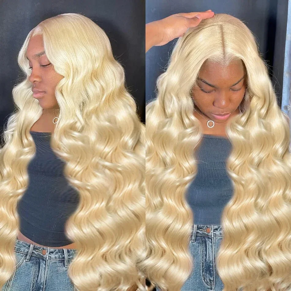 250 Density Body Wave HD Transparent 613 Blonde 30 40 Inch 13x6 Lace Front Wigs Human Hair 13x4 Lace Frontal Wig Brazilian Women