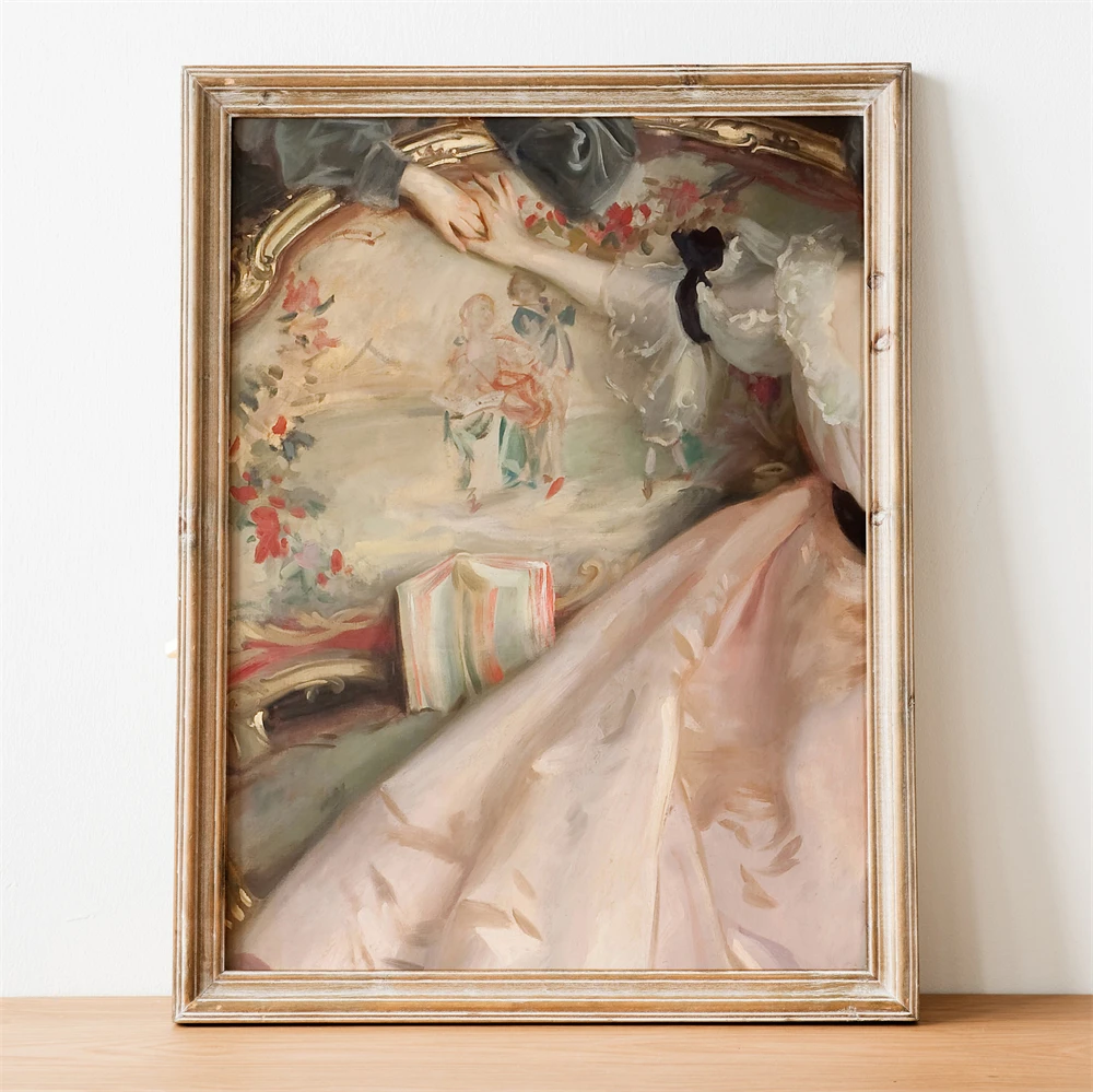 Vintage Victorian Altered Woman Portrait Canvas Painting Girls Room Princess Art Prints French Altered Victorian Portrait Poster
