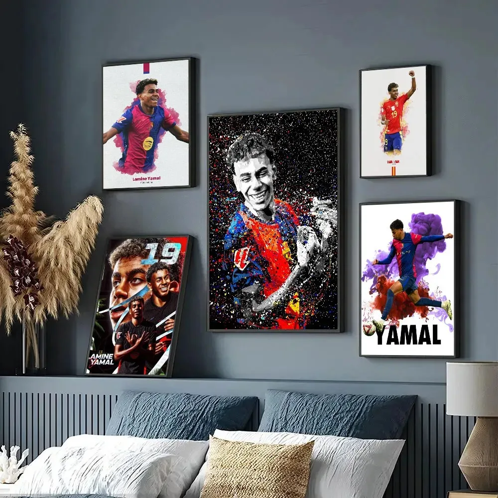 L-Lamine Football Star Y-Yamal Posters Canvas Painting Print Room Home Bar Cafe Decor Room Wall Decor