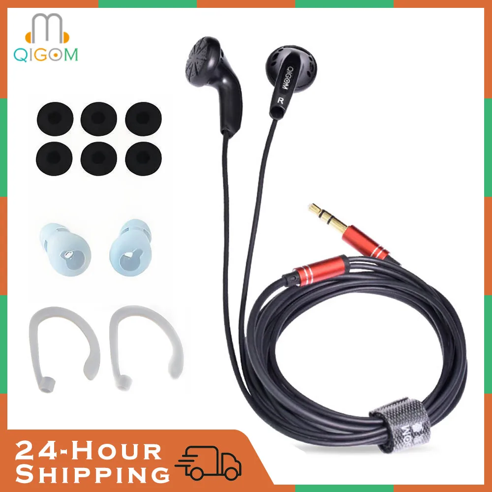 

QIGOM MX500 Flathead Earphone Wired HIFI Headset Bass, 15.4MM 32Ω 109dB, Tri-frequency Equalization, Nostalgic, Hifi Earpiece
