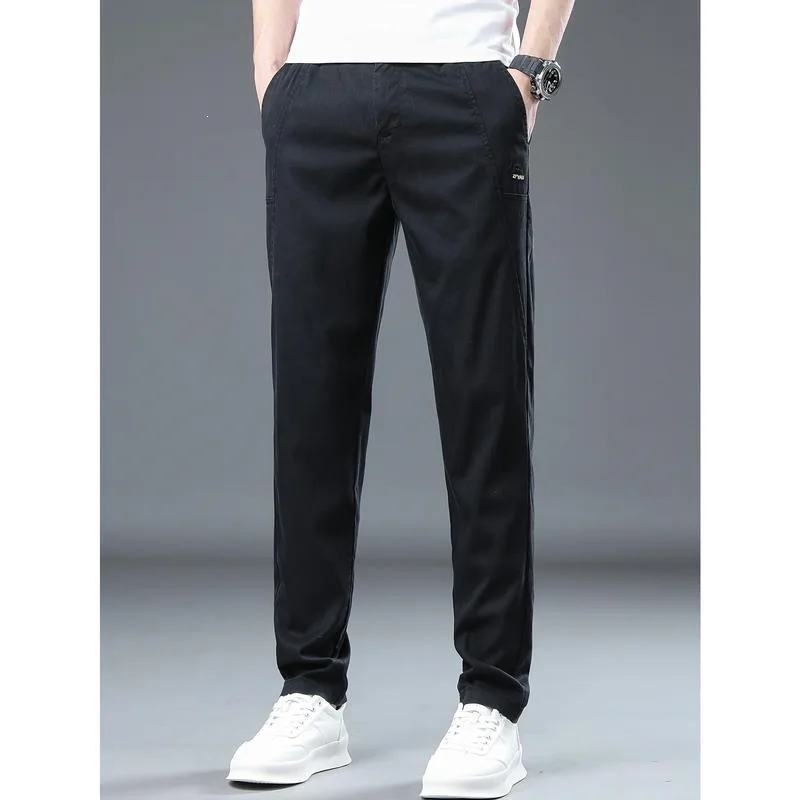

U 62135 Summer Men's Casual Pants Straight Leg Neutral Style Comfortable Breathable Fabric Fashionable Trendy Summer Trousers