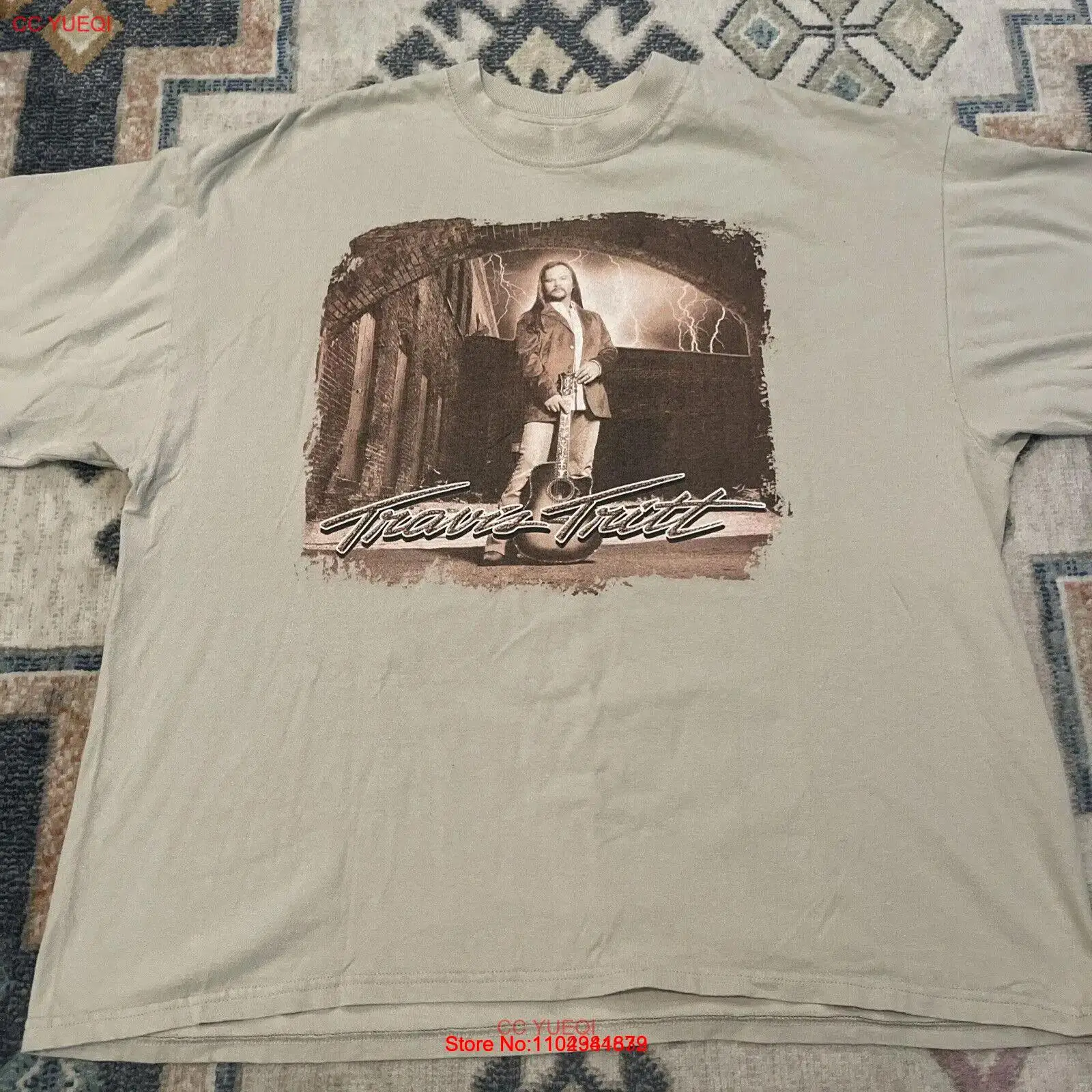 Vintage Travis Tritt Concert Tour 2002 T-Shirt Size 2XL M&O Knits