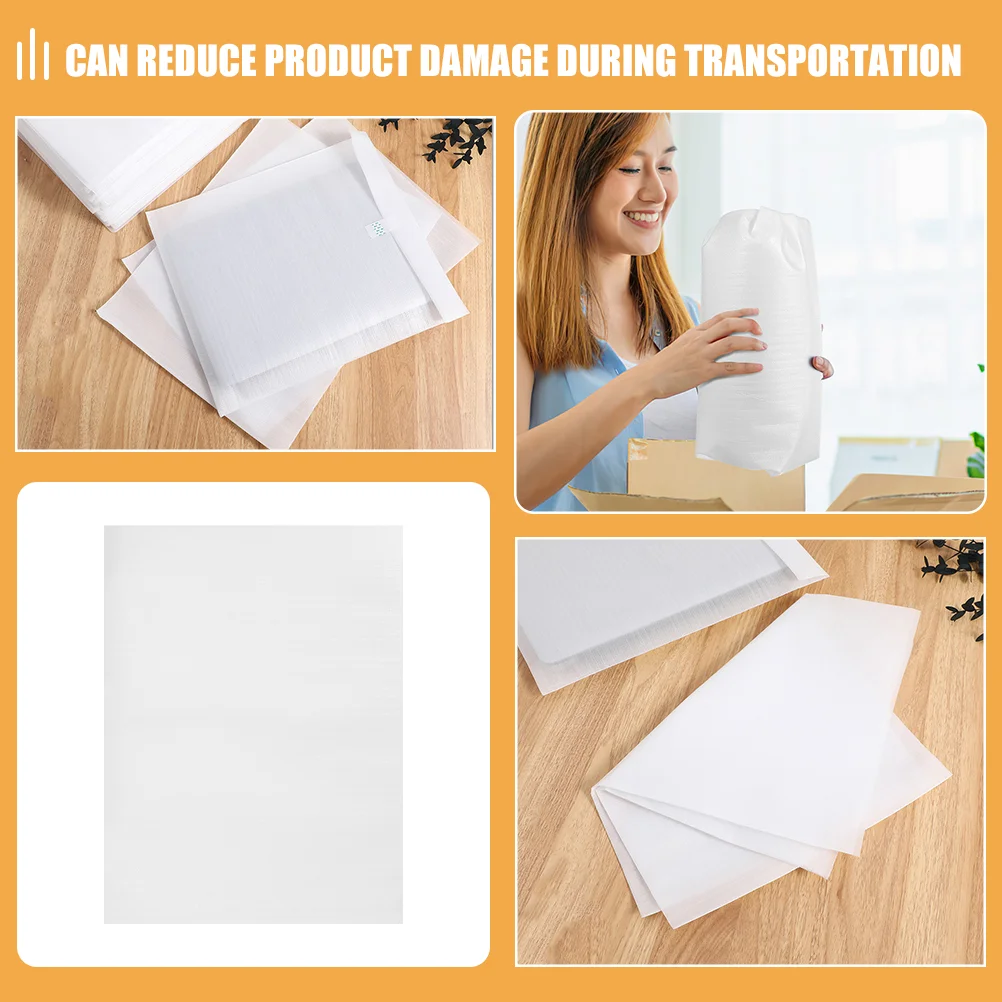 100 Pcs Bubble Packaging Bag Material Foam Packing Supplies Cushion Wrap for Glasses Plates Storage Pearl Cotton