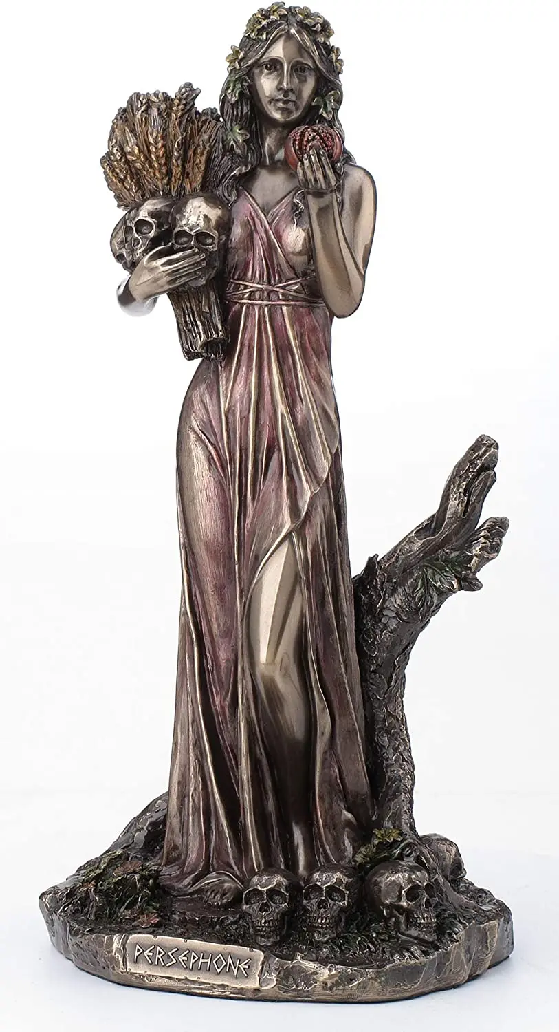 Veronese Design 16cm Persephone Greek Goddess of Vegetation and The Underworld Antique Bronze Finish Statue